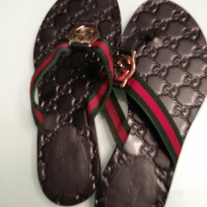 Gucci slippers with box, bag and receipt